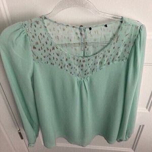 TURQUOISE GOLD TOP - CHANDAIL - SMALL